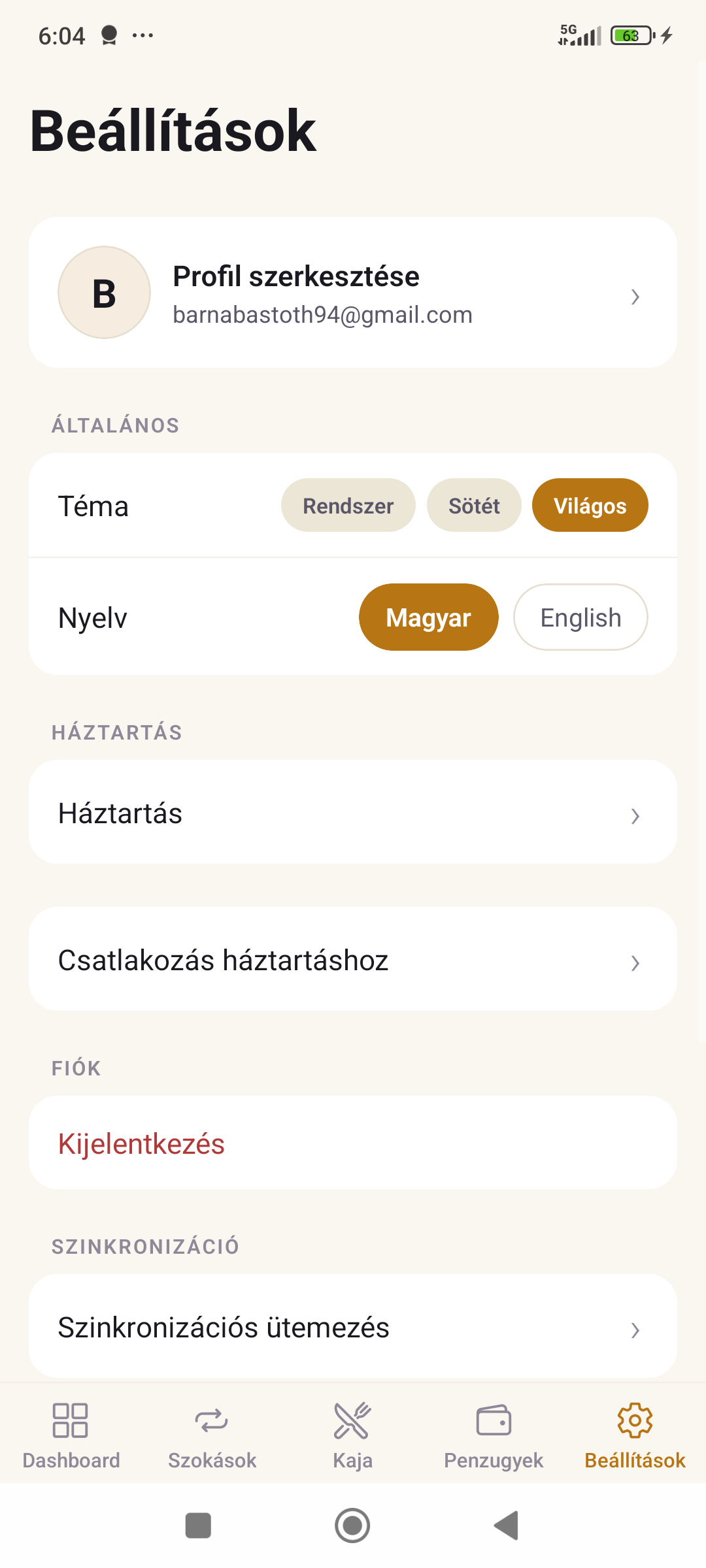 Settings preview